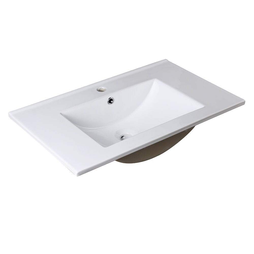 Torino Ceramic Drop In Vanity Top with an Integrated Sink – Salvage & Co Indy