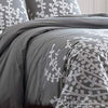 King Comforter Set, Cotton Bedding with Matching Shams, Modern Home Decor Branches Grey