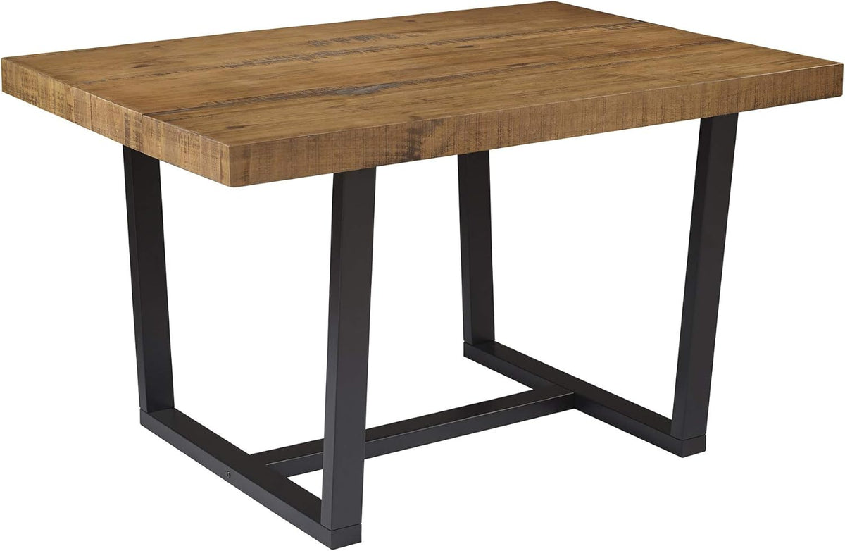 Durango Distressed Solid Wood Dining Table, Rustic Oak – Salvage & Co Indy