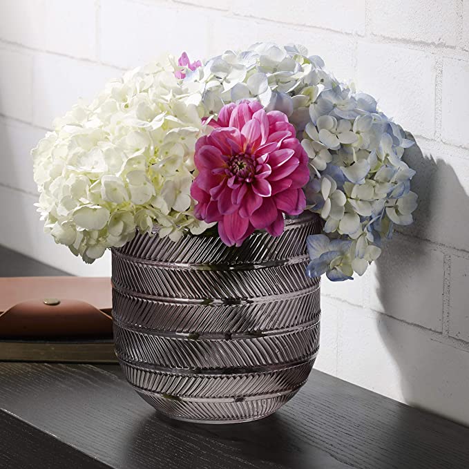 View of Scott Living Luxe Textured Glass Decorative Vase Table Decor – Salvage ...