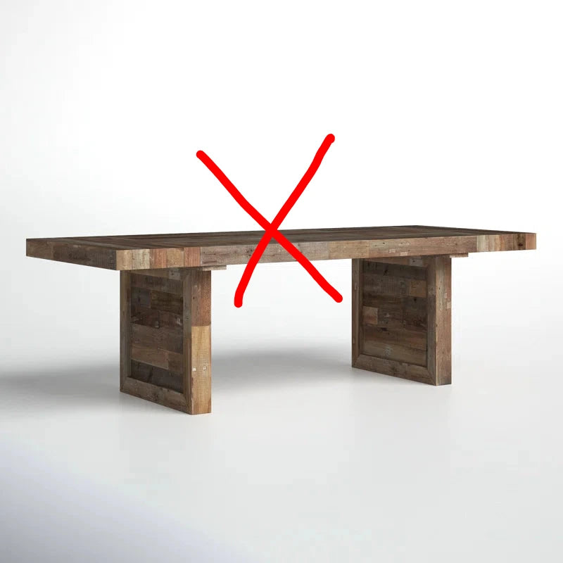 Natural Alfa Extendable Solid Wood Dining Table Base Only – Salvage & Co Indy