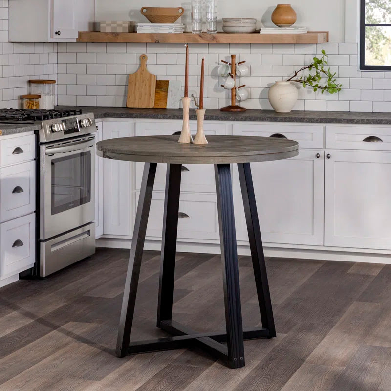 Amarapal Round Solid Wood Dining Table – Salvage & Co Indy