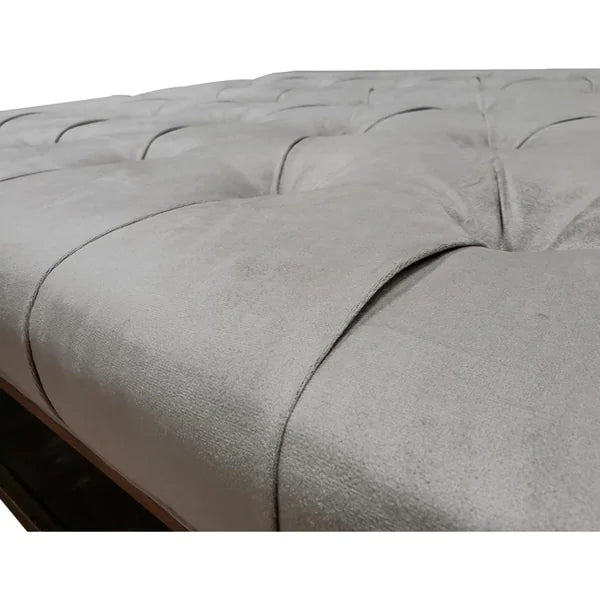 Smoked Upholstered Cocktail Ottoman Otter Salvage & Co Indy