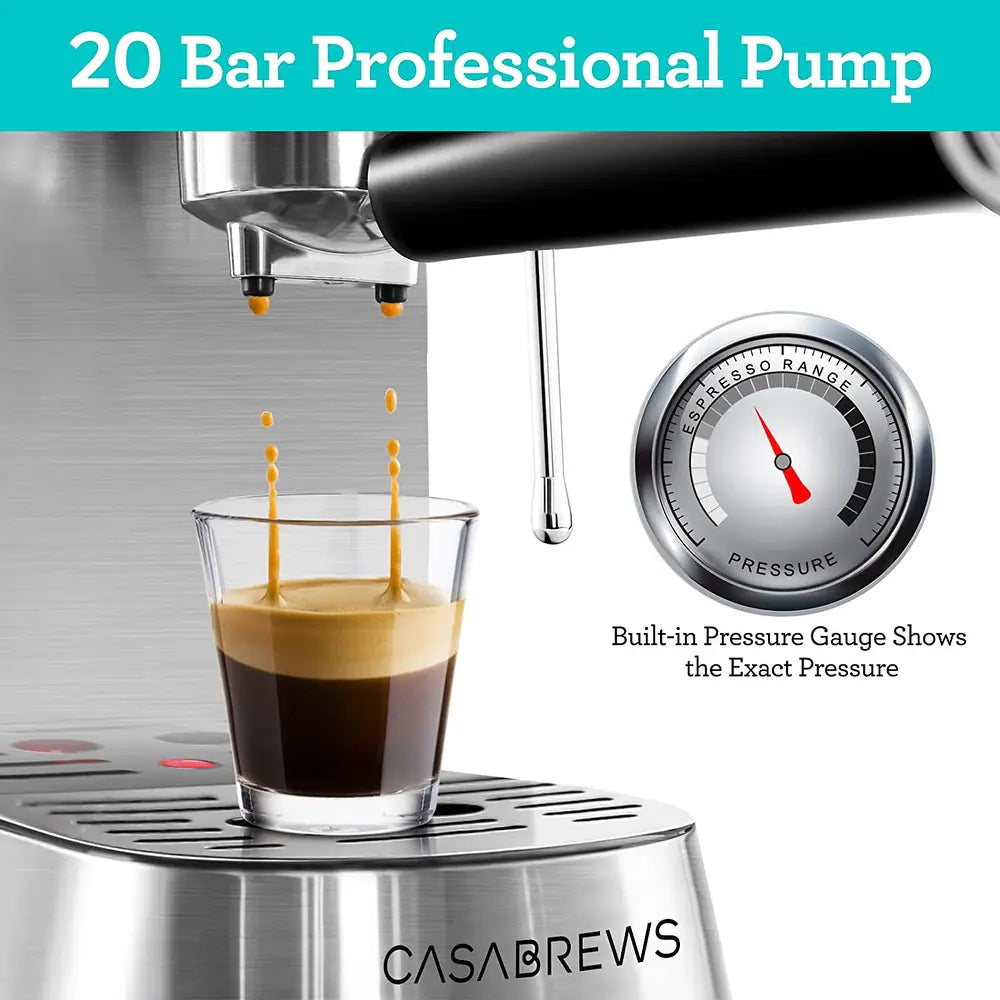 Espresso Machine 20 Bar with Milk Frothing Steam Wand