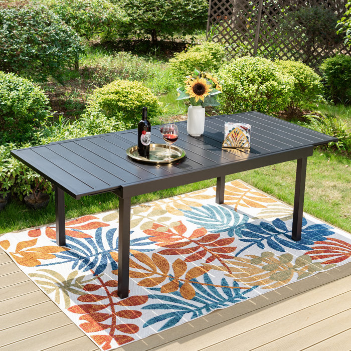 Extendable Metal Outdoor Dining Table – Salvage & Co Indy