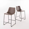 Set of 2 Cedric Counter Height Barstool Vintage Brown
