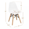 White Mini-sized DSW Dining Chair (Set of 4)