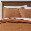 Washed Waffle Weave Comforter & Sham Set - Full/Queen