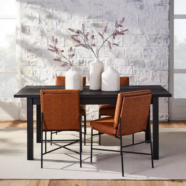 Plank Top Rectangular Wood Dining Table – Salvage & Co Indy