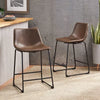 Set of 2 Cedric Counter Height Barstool Vintage Brown