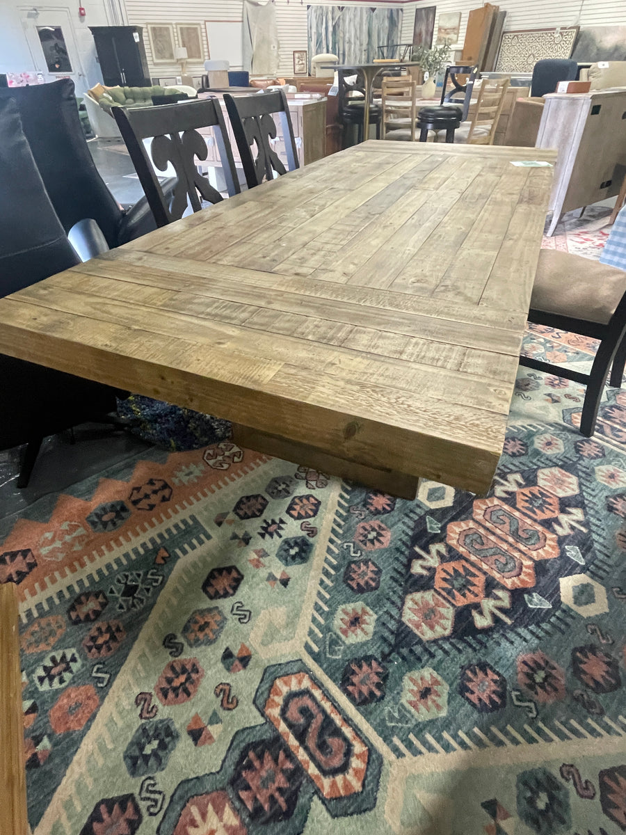 Natural Lafond Extendable Solid Wood Dining Table SHOWROOM ITEM ...