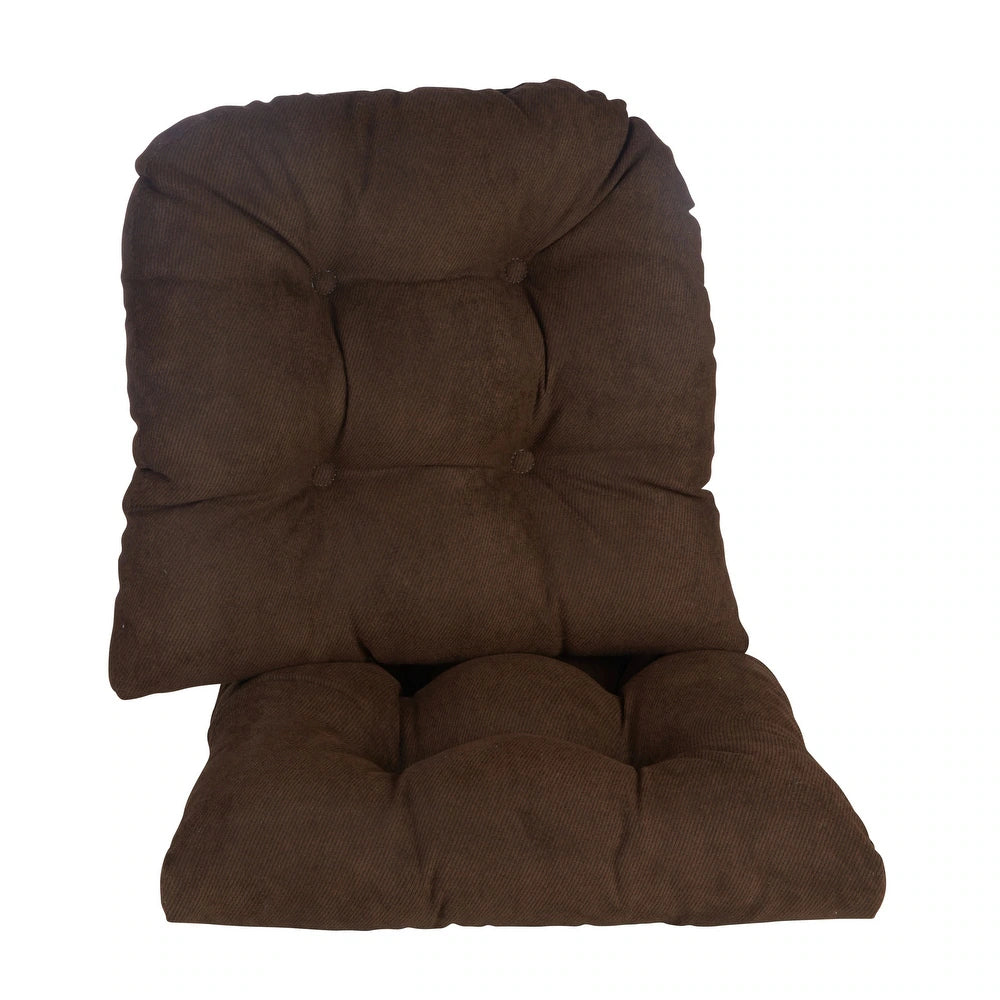 Twillo Extra Large Dining Chair Cushion Set - Chocolate - Set of 2