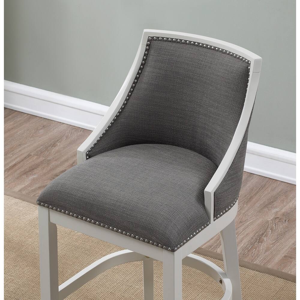 SET OF 2 Lawrence White Counter Height Stools Salvage & Co Indy