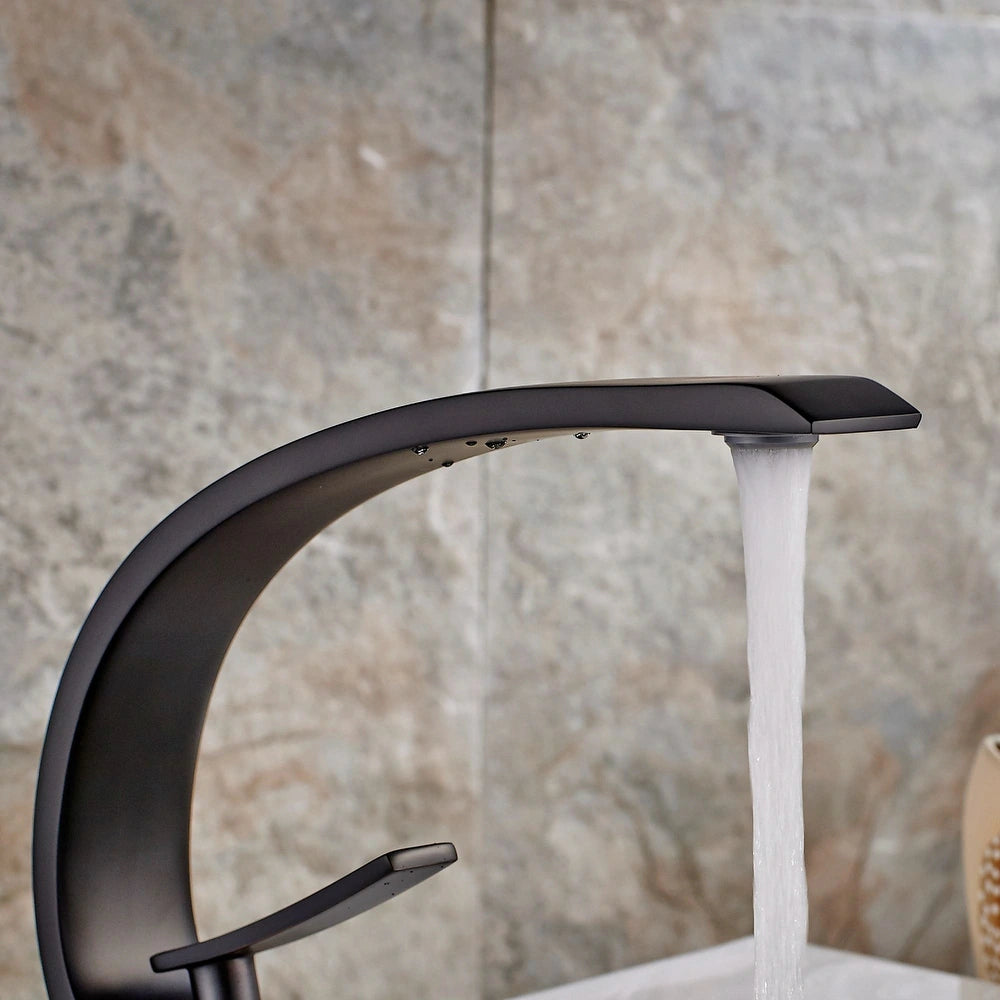 Matte Black Single Hole Arch Bathroom Sink Vessel Faucet – Salvage & Co ...