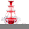 Nostalgia 3-Tier Lighted Party Fountain, Holds 1.5 Gallons, LED Lighted Base, Includes 8 Reusable Cups
