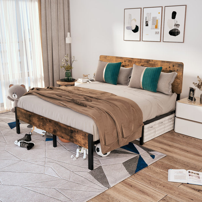 Raees Platform Bed, Queen Salvage & Co Indy