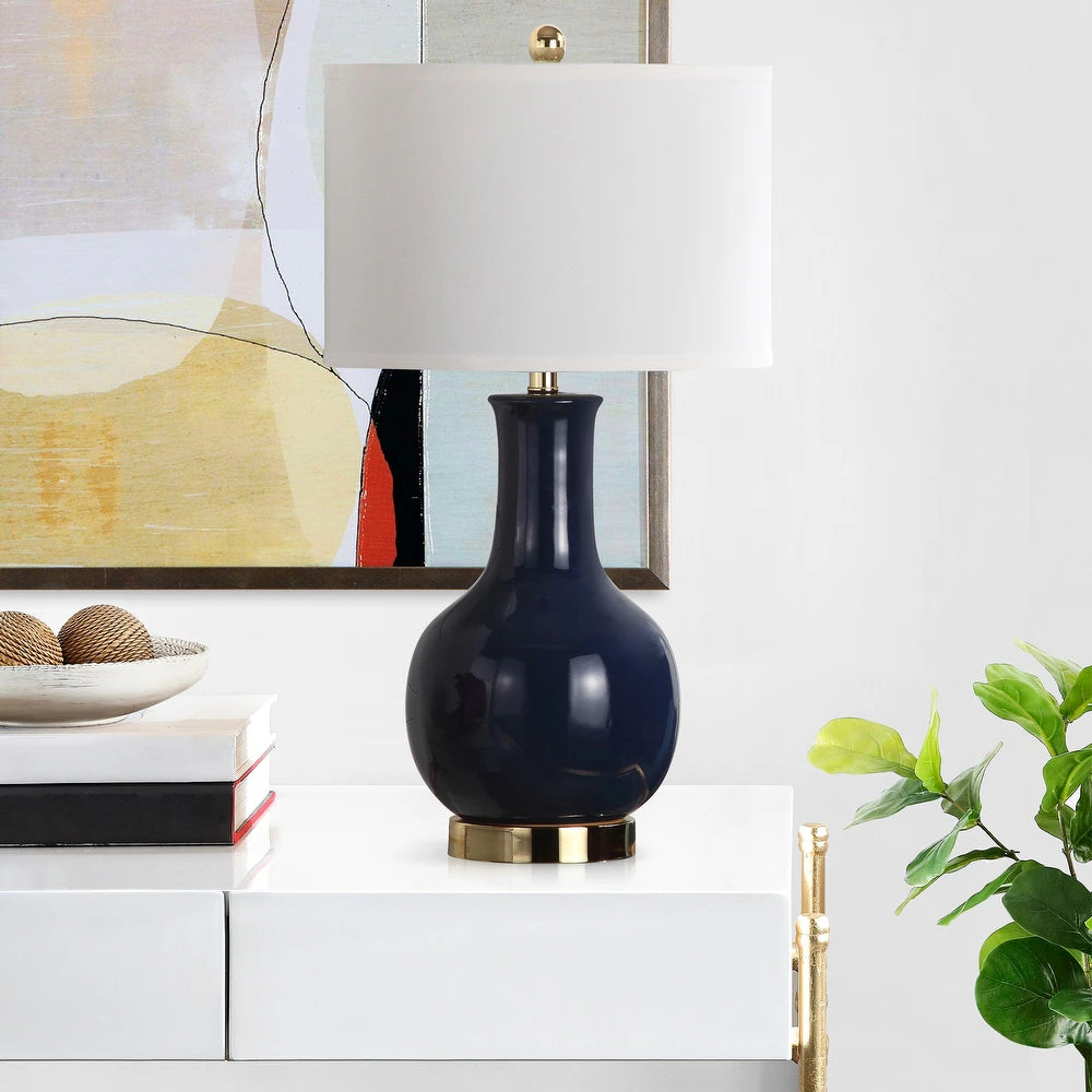 Lighting Louvre Royal Blue Table Lamp – Salvage & Co Indy