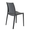 Sensilla Resin All-Weather Stackable Dining Chair (Set of 4) - Dark Grey