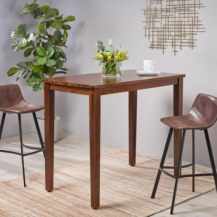 Siclen Bar Height Acacia Solid Wood Dining Table – Salvage & Co Indy