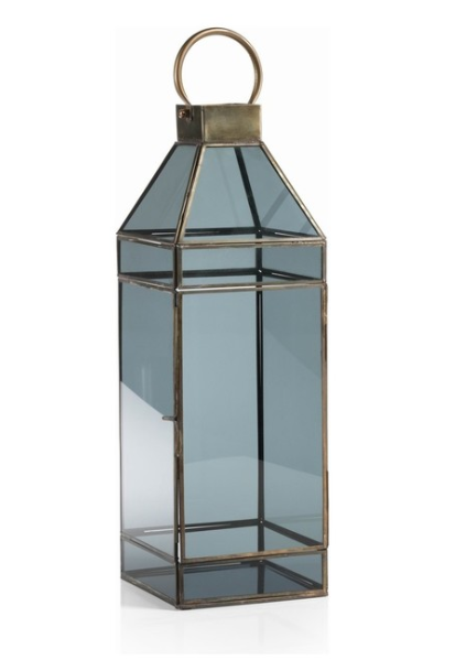 "Yasmina" 18" Tall Glass Decorative Candle Lantern SHB186