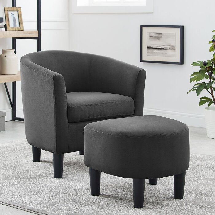 Adisen cloud barrel chair and ottoman store