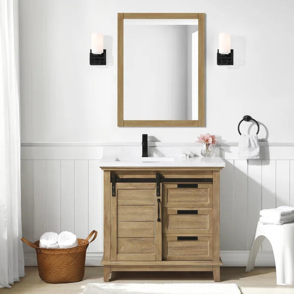 Aroon 36" Single Bathroom Vanity Set Salvage & Co Indy