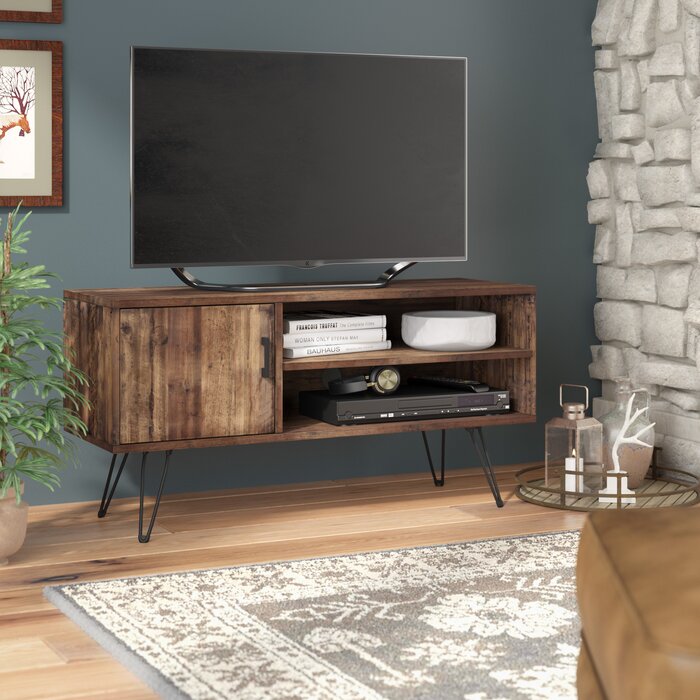 Barclee Solid Wood TV Stand for TVs up to 55