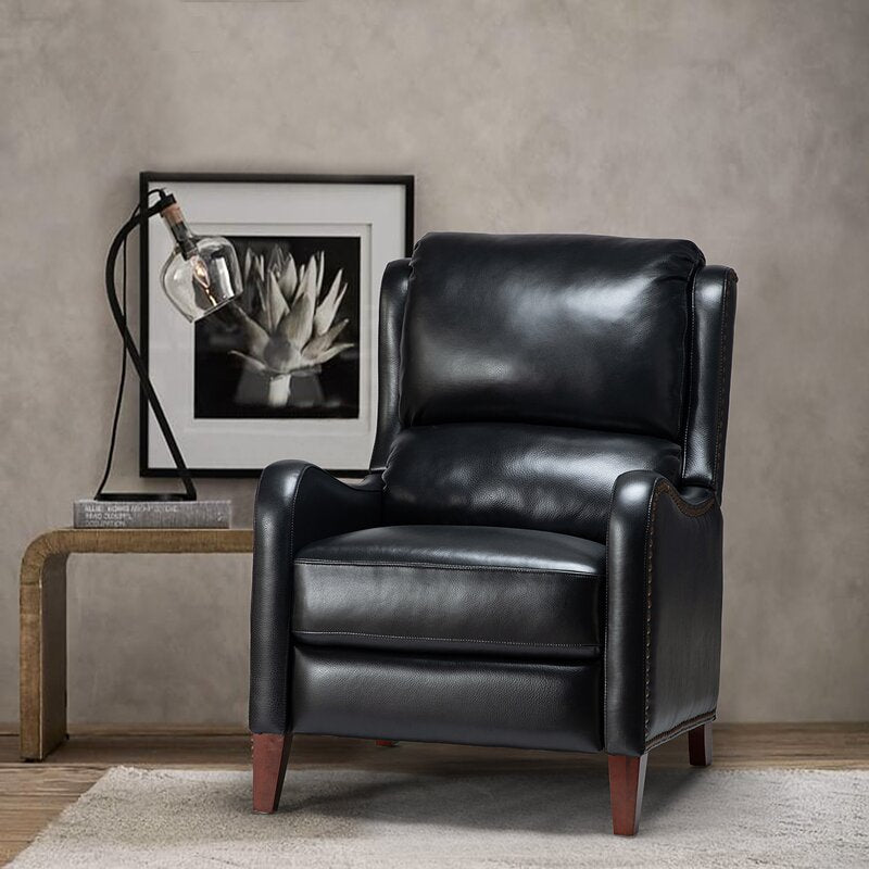 Bipasha genuine leather shop manual recliner