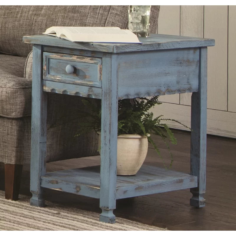CAIN Solid Wood End Table – Salvage & Co Indy