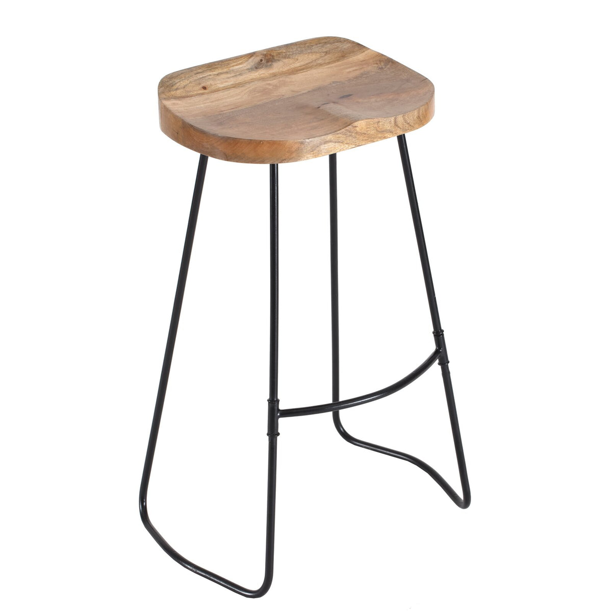 Crooke solid 2025 wood bar stool