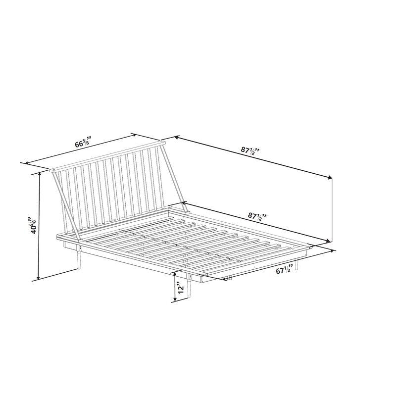 Dorinda Solid Wood Low Profile Platform Bed CA475 Salvage & Co Indy
