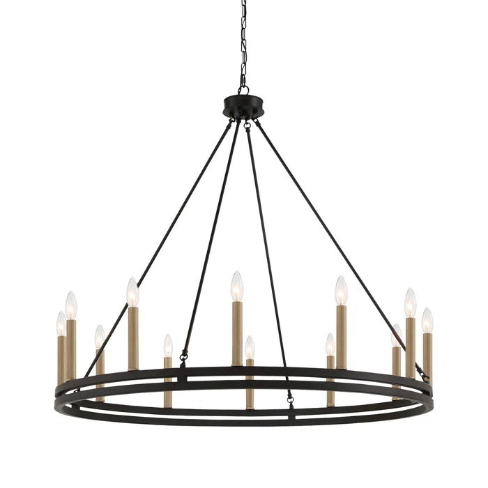 Finchley Dimmable Wagon Wheel Chandelier Salvage & Co Indy