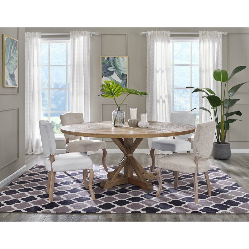 Indurial 71'' Pine Solid Wood Pedestal Dining Table – Salvage & Co Indy