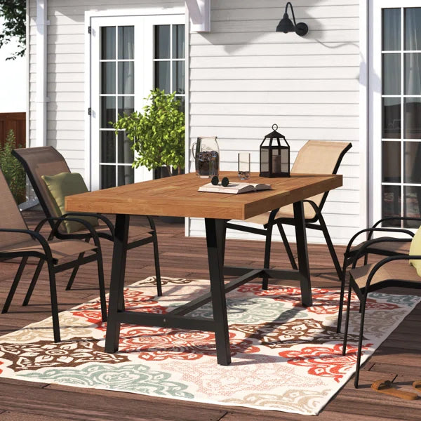 Mcgahan Acacia Solid Wood Dining Table – Salvage & Co Indy