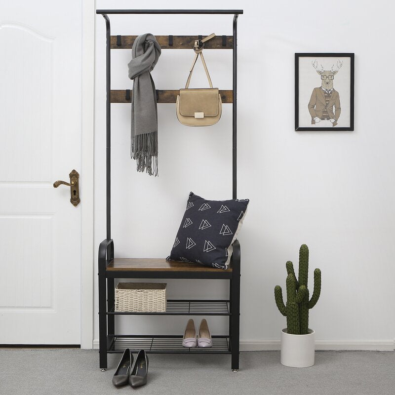 Paredes hall tree with bench and shoe storage new arrivals