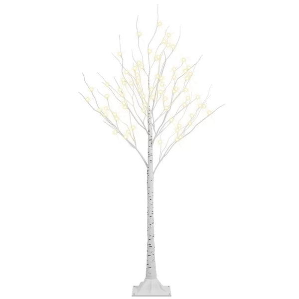 PreLit Birch Tree 72 Light LEDLighted Trees & Branches Salvage & Co Indy