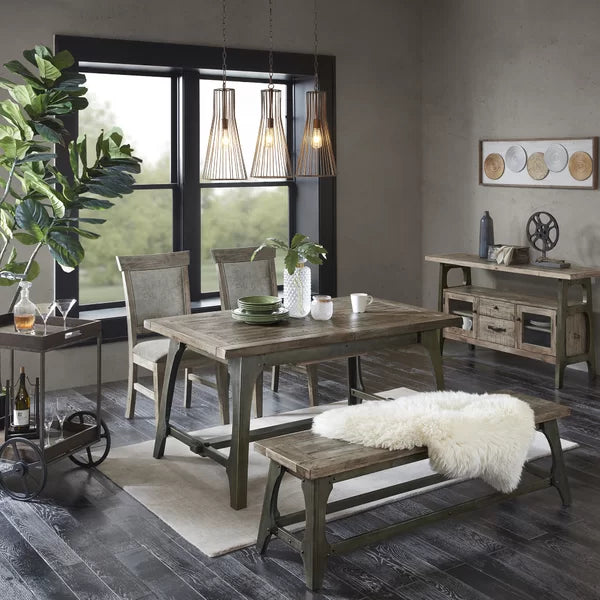 Rillie Butterfly Leaf Pine Solid Wood Dining Table – Salvage & Co Indy