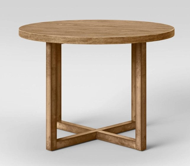 Keener All Wood Round Dining Table Salvage & Co Indy