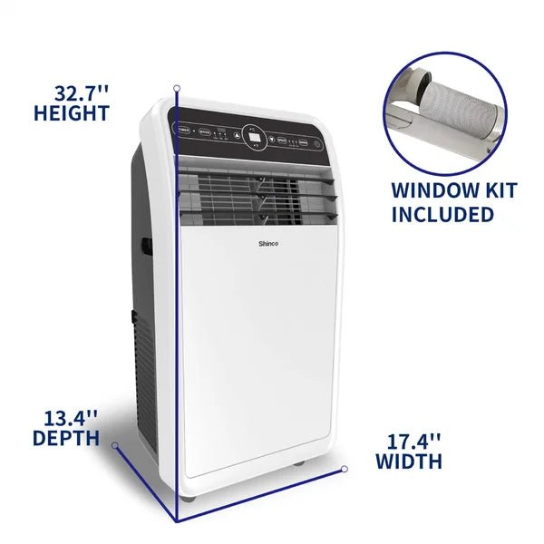 Shinco 12000 BTU Portable Air Conditioner for 400 Square Feet Sq. Ft
