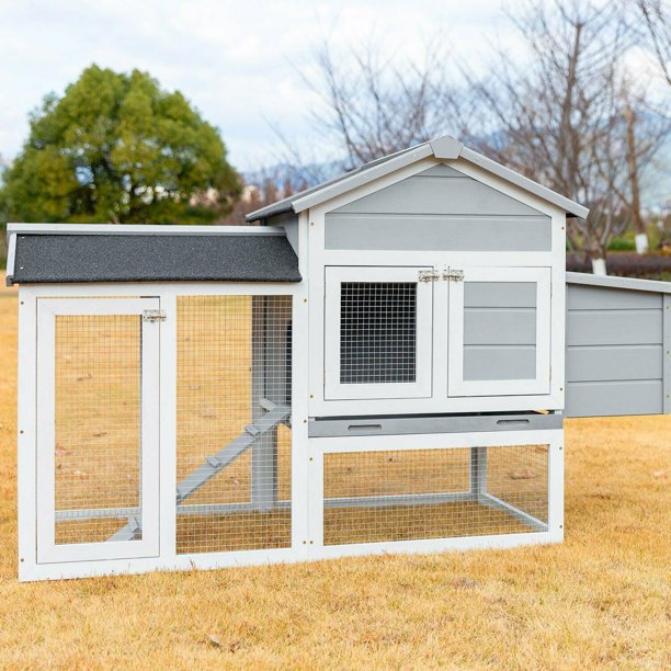 Chicken Coop Wooden Backyard Hen House - Indoor Outdoor For 2-3