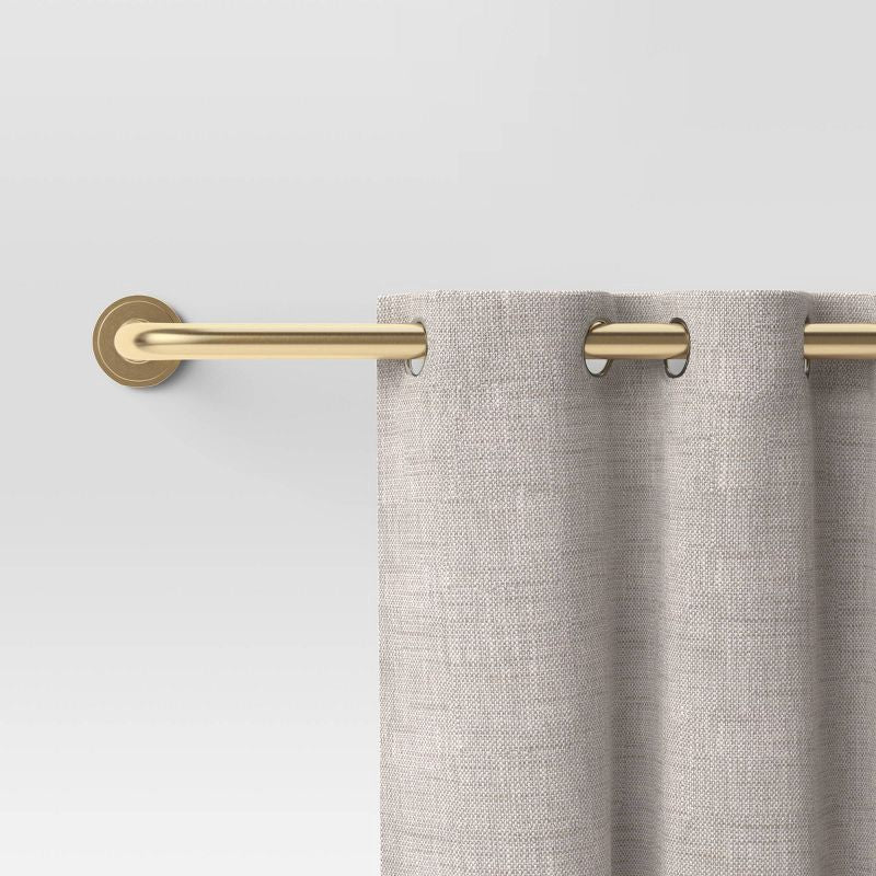 Blackout Rounded Curtain Rod Brass