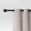 Blackout Rounded Curtain Rod Black - Matte Black, Steel & Aluminum, Quick Mount