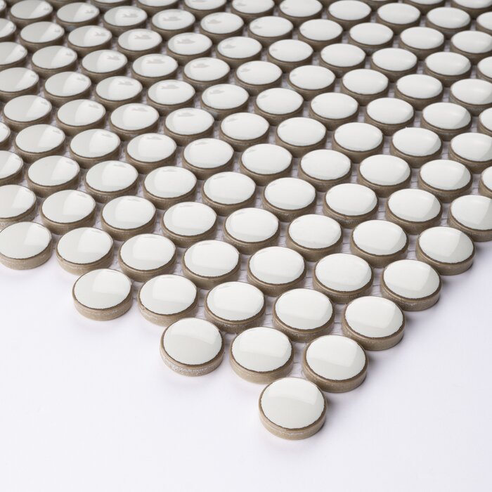 0.8" x 0.8" Porcelain Penny Round Mosaic Wall & Floor Tile