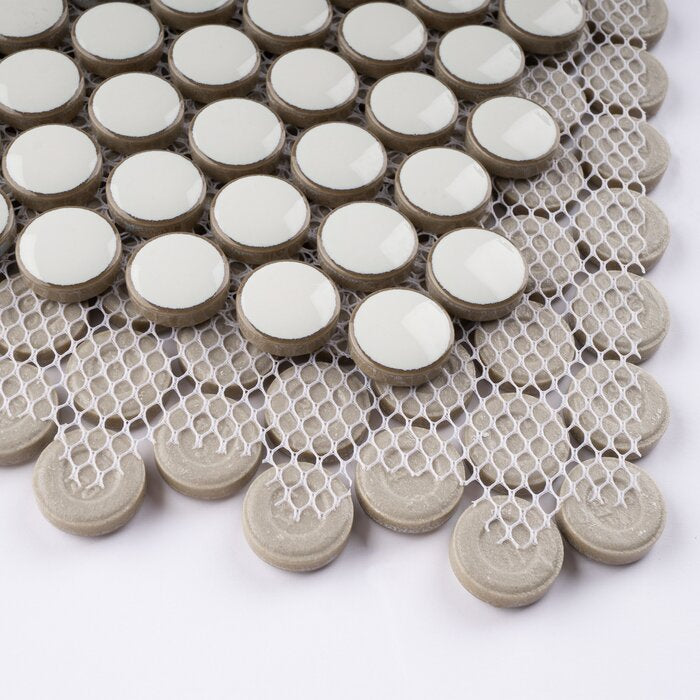 0.8" x 0.8" Porcelain Penny Round Mosaic Wall & Floor Tile