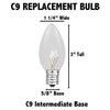 Purple Twinkle C9 Bulbs 7 Watt Replacement Lamps 25 Pack, final cut