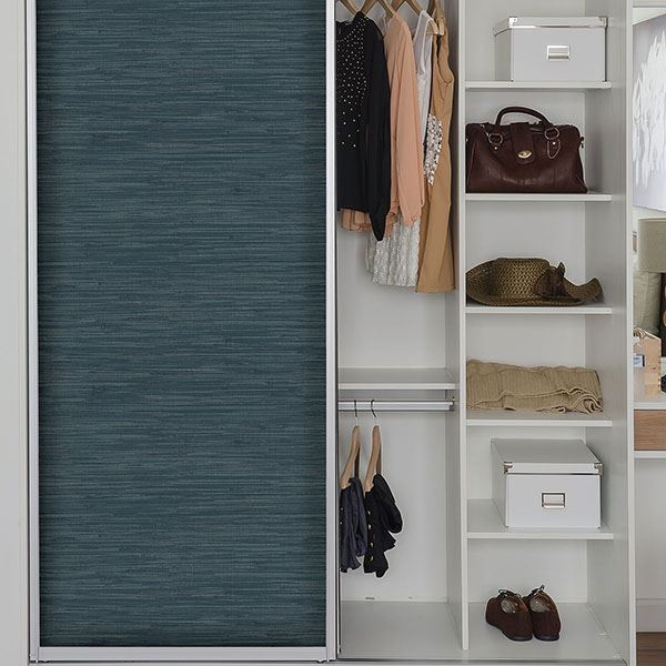 Navy Grassweave Peel and Stick Wallpaper