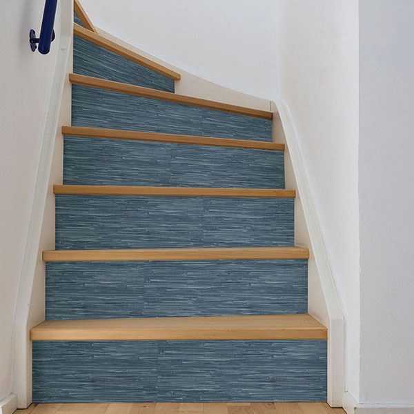 Navy Grassweave Peel and Stick Wallpaper