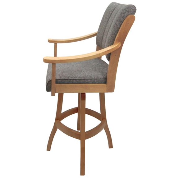 Casa Solid Wood Counter Bar Stool - Mojave Grey - Natural