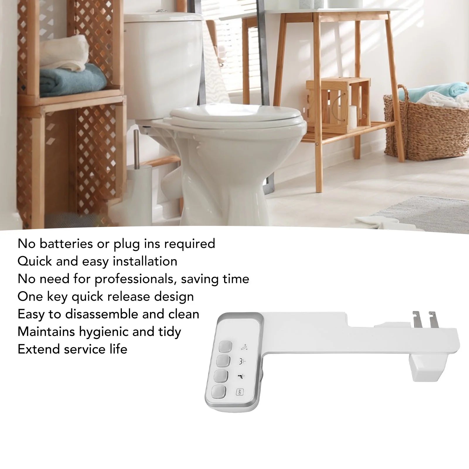 Non Electric Bidet Attachment For Toilet