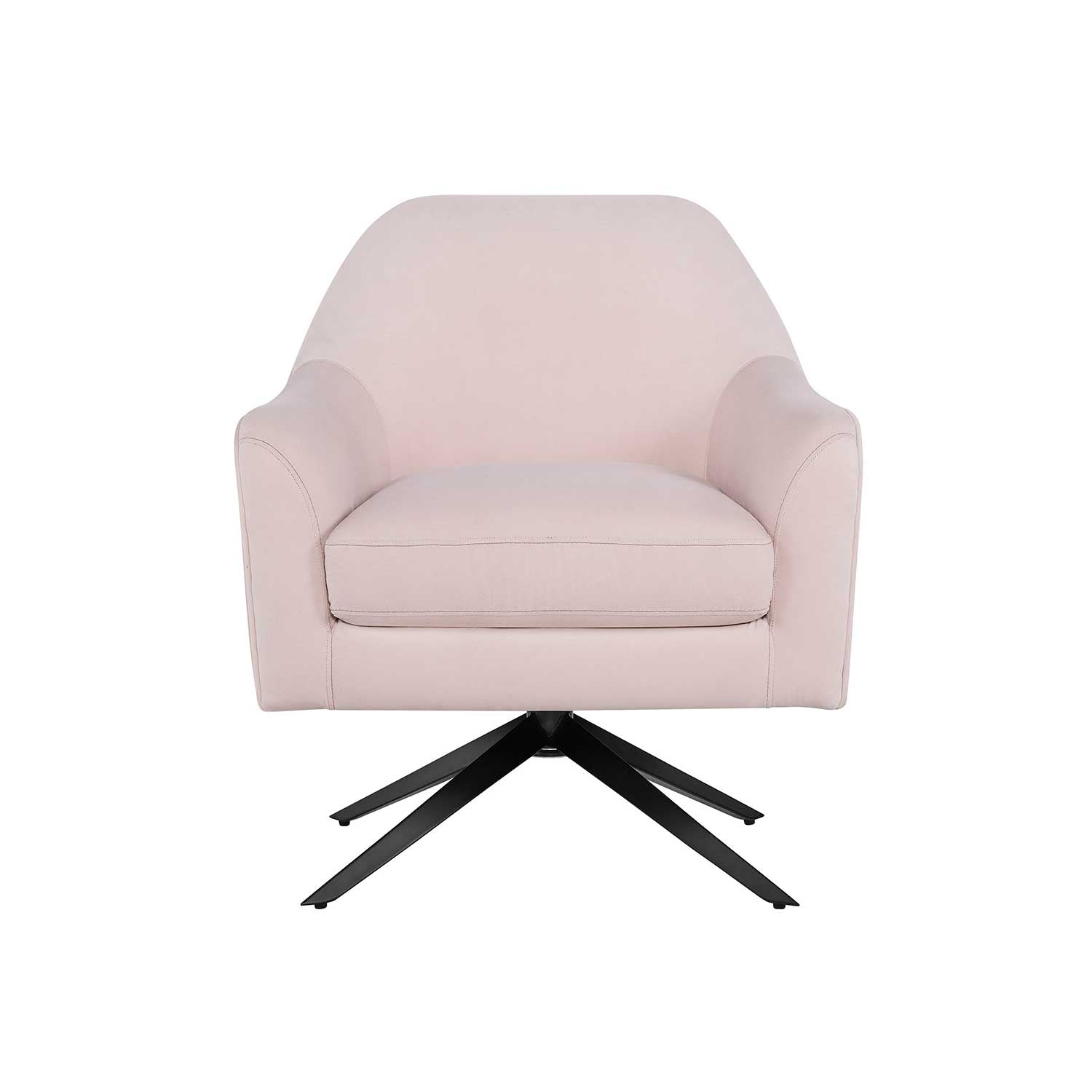 Kingfisher Lane Modern Swivel Chair in Pink Fabric Upholstery SHOWROOM ONLY ITEM